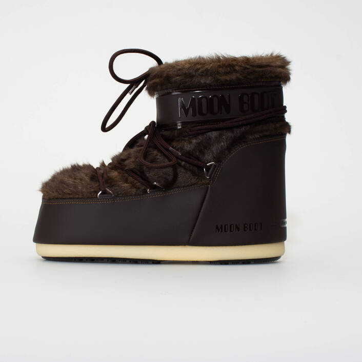 MOON BOOT ICON LOW FAUX FUR BROWN 14093900003