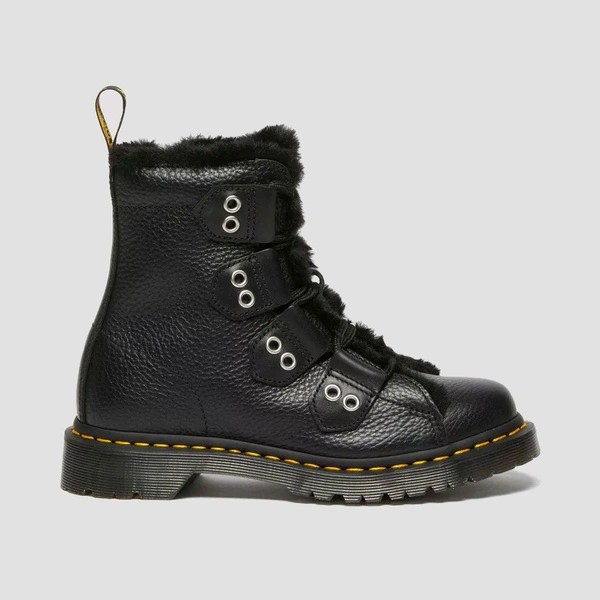 Dr. Martens glany ocieplane 1460 Milled Nappa czarne damskie 31876001