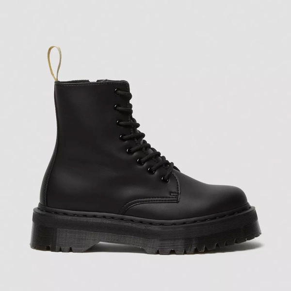 Dr. Martens glany wegańskie na platformie Jadon II Mono czarne 25310001