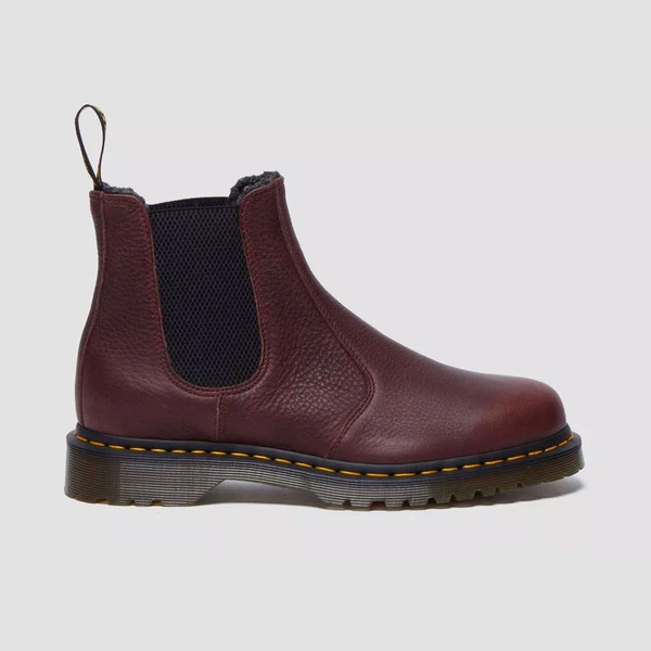 Dr. Martens sztyblety Chelsea ocieplane 2976 Grizzly wiśniowe 31874600