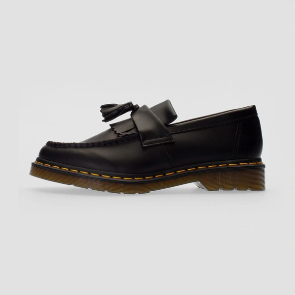 Dr. Martens loafersy z frędzlami Adrian Yellow Stitch Smooth czarne 22209001
