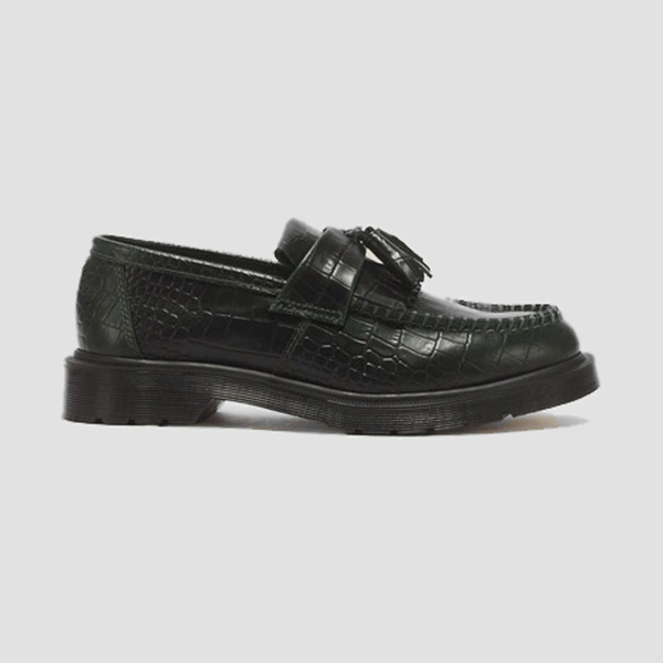 Dr. Martens loafersy z frędzlami Adrian Croc ciemnozielone 43188300