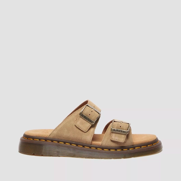 Dr. Martens klapki Josef zamszowe jasnobrązowe 41083200