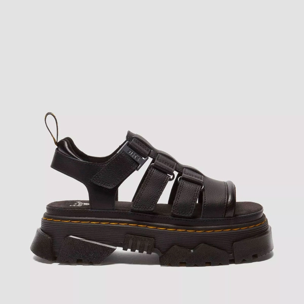 Dr. Martens sandały na platformie Mattison 3 Strap czarne damskie 40891001