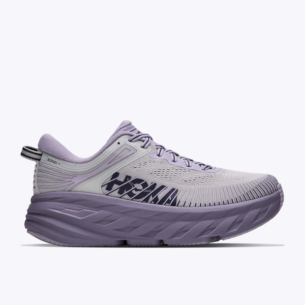 HOKA Bondi 7 damskie buty do biegania Stardust/Mellow Lilac
