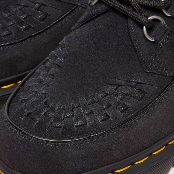 Dr. Martens creepersy Ramsey z plecionego zamszu czarne 40572001