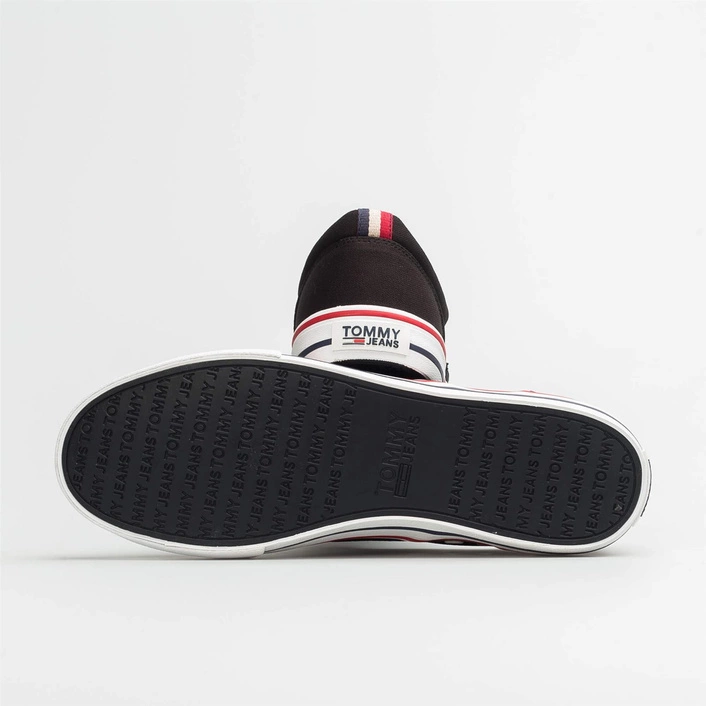 Tommy Jeans TEXTILE SNEAKER SLIP ON BLACK