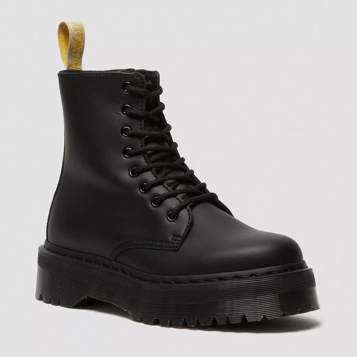 Dr. Martens glany wegańskie na platformie Jadon II Mono czarne 25310001