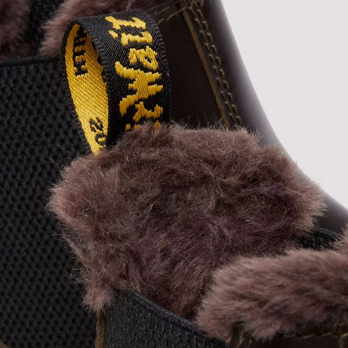 Dr. Martens 2976 Leonore Faux Fur Lined Leather Chelsea Boots 41415020