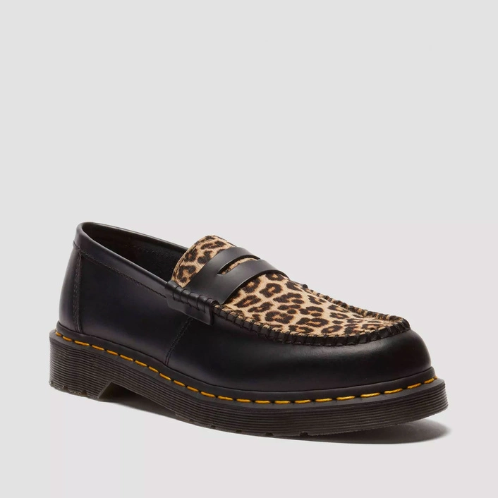 Dr. Martens loafersy Penton w panterkę czarne 41186001