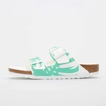 Birkenstock Sandały Damskie Arizona BFDD Monstera White/ Bold Jade 1019334