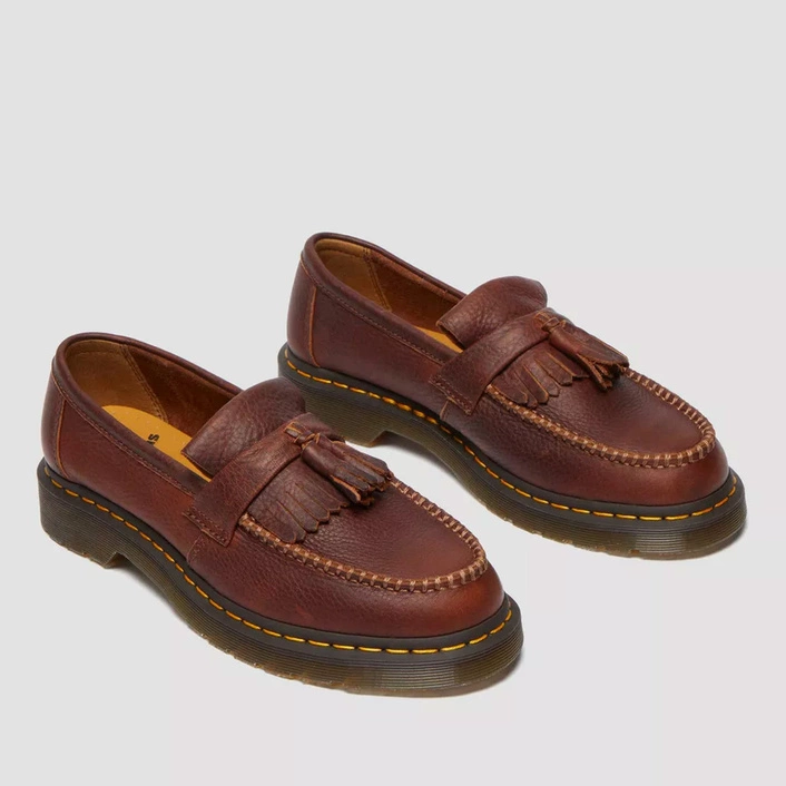 Dr. Martens Adrian Yellow Stitch Ambassador Leather Loafers 31995253