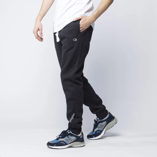 Champion ASYMMETRIC SCRIPT LOGO JOGGERS BLACK