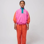 BOBO CHOSES Bawełniana Bluza Smiling color block 1/4 zipped sweatshirt