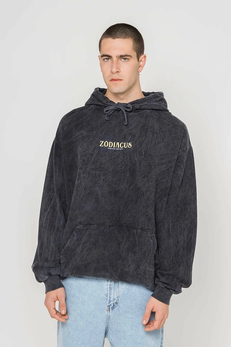 Kaotiko Black Zodiacus Washed Sweatshirt