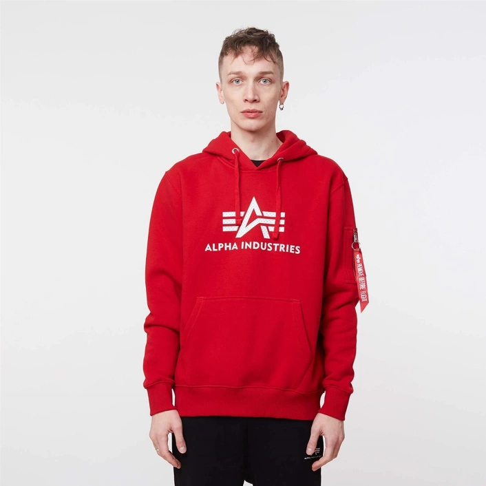 Alpha Industries 3D LOOGO HOODY SPEED RED