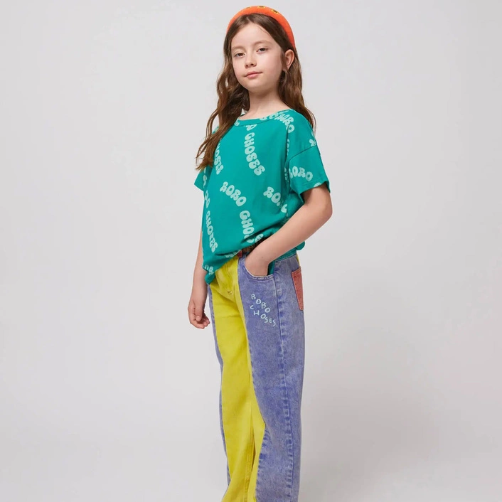 BOBO CHOSES Bawełniana Koszulka Wavy Bobo Choses all over T-shirt