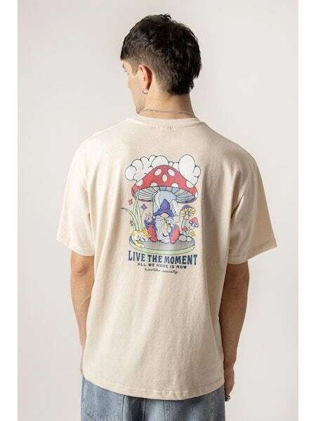 Kaotiko M/C M/C LIVE THE MOMENT ORGANIC COTTON T-shirt