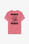 Kaotiko Koszulka  No Roles No Rules Washed Pink