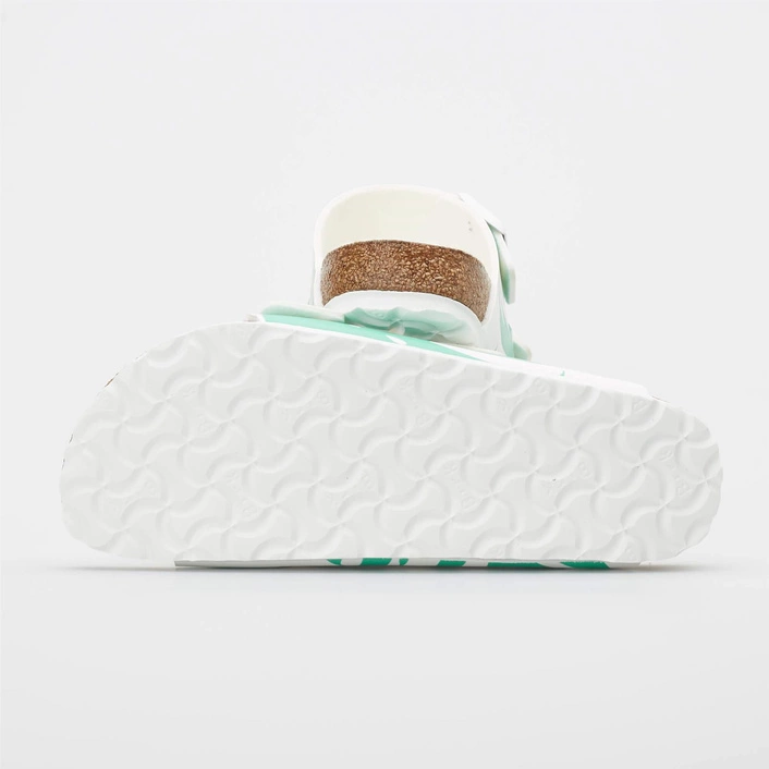 Birkenstock Sandały Damskie Arizona BFDD Monstera White/ Bold Jade 1019334