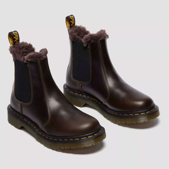 Dr. Martens 2976 Leonore Faux Fur Lined Leather Chelsea Boots 41415020