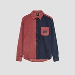 Kaotiko Burgundy / Navy Valley Corduroy Shirt