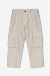 Kaotiko Relaxed Canvas Ivory Cargo Trousers