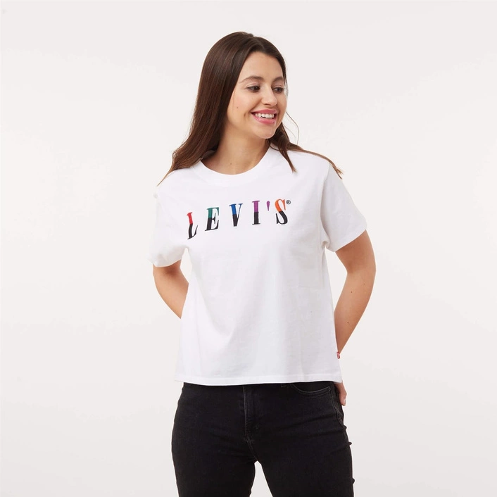 Levi's GRAPHIC VARSITY SERIF TEE White