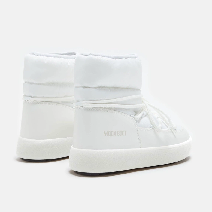 MOON BOOT LTRACK LOW WHITE NYLON BOOTS 80D2450080A001