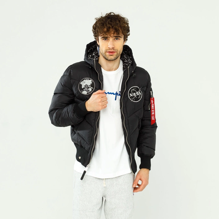 Alpha Industries Hooded Puffer Voyager FD JACKET BLACK