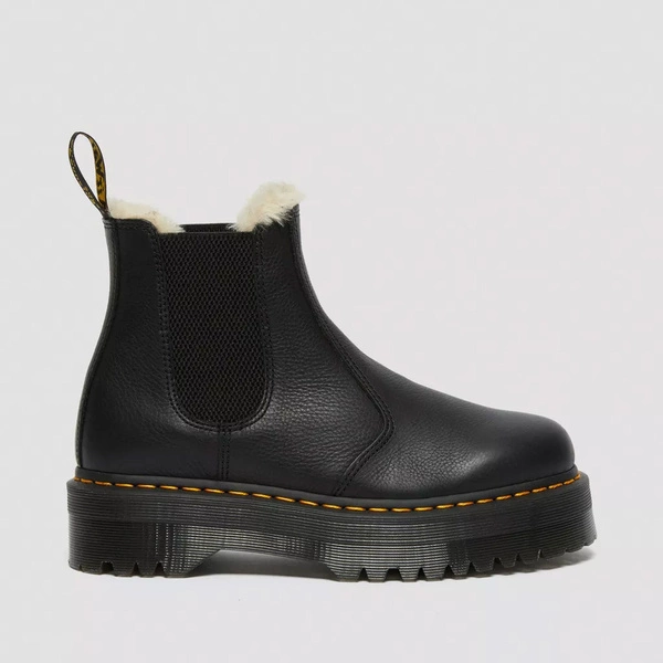 Dr. Martens sztyblety Chelsea ocieplane na platformie 2976 Quad Pisa czarne 25635001