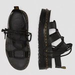 Dr. Martens Woman's Nartilla Hydro Leather Lace Up Gladiator Sandals 24641001