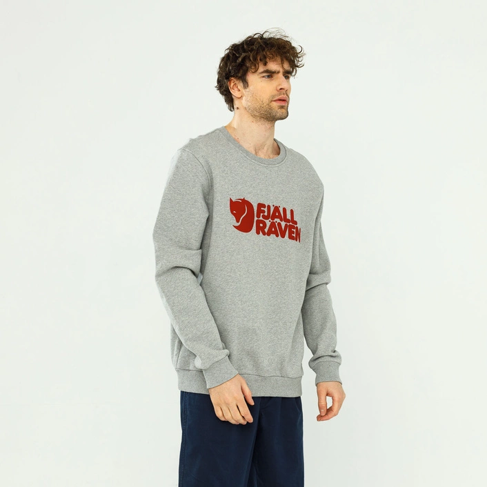 Fjallraven LOGO SWEATER GREY-MELANGE