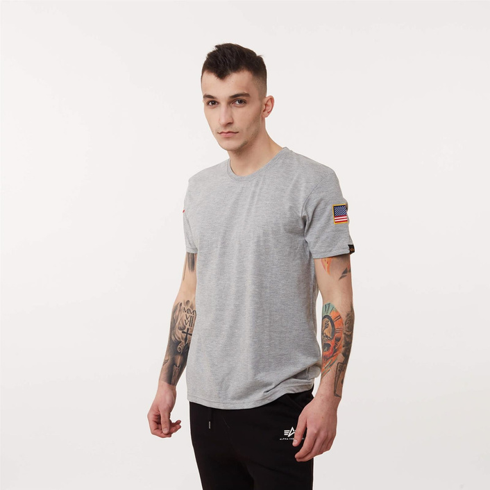 Alpha Industries NASA T-SHIRT GREY HEATHER