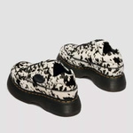 Dr. Martens półbuty Buzz 5-Eye Dalmatian ze skóry z włosiem kremowo-czarne damskie 42846100
