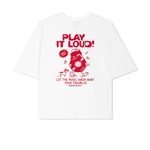 Kaotiko T-shirt Camiseta Play It Loud Organic Cotton White AR047-01S-G002