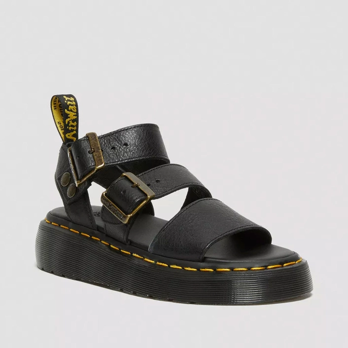 Dr. Martens sandały na platformie Gryphon Quad czarne damskie 25720001
