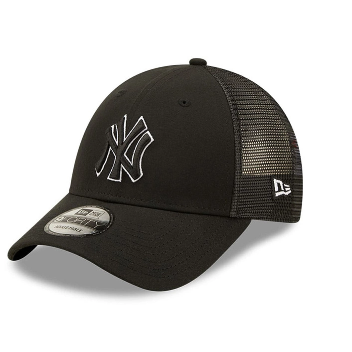 New Era New York Yankees Home Field Black 9FORTY Trucker Cap