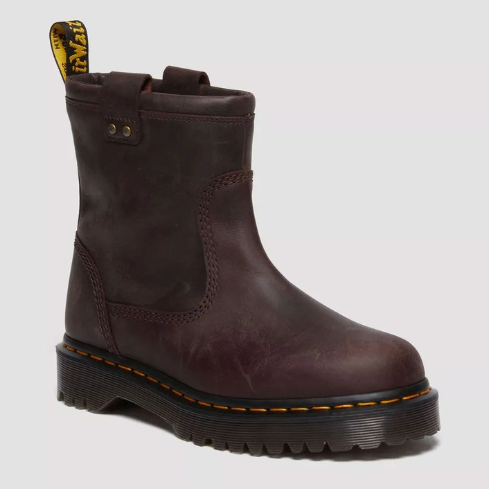 Dr. Martens botki biker Anistone Lo ciemnobrązowe 31880201