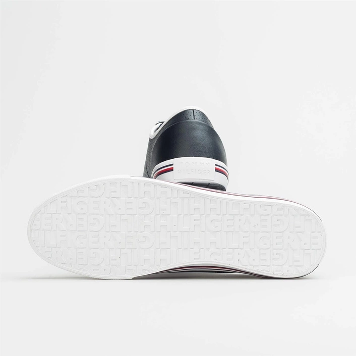 Tommy Hilfiger Core Corporate Leather Sneaker Desert Sky