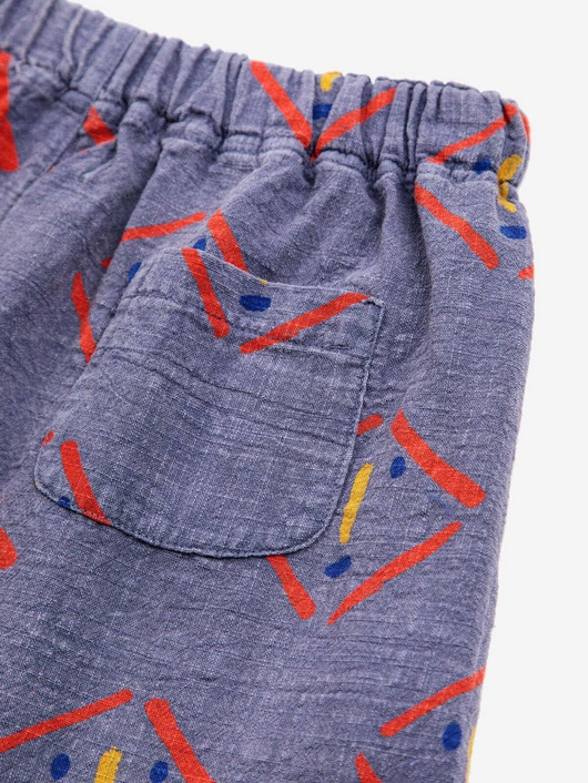 BOBO CHOSES MASKS ALL OVER WOVEN SHORTS