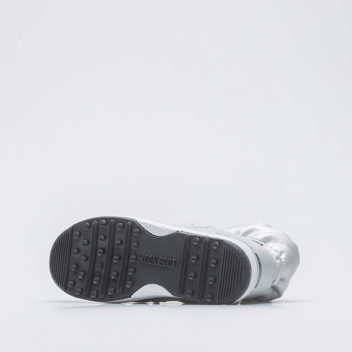 MOON BOOT ŚNIEGOWCE JR GIRL LOW NYLON SILVER