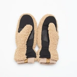 UGG RĘKAWICZKI DAMSKIE SHERPA MITTEN LOGO CARAMEL