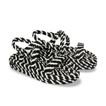 Bohonomad Bahamas Platform Rope Sandal - Black/White