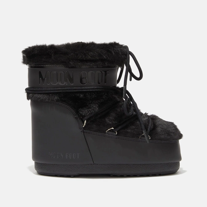 ŚNIEGOWCE MOON BOOT CLASSIC LOW FAUX FUR BLACK 14093900 001