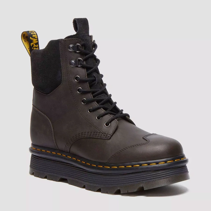 Dr. Martens Zebzag 8 Ties Burnish Waxy Lace Up Boots 32116733