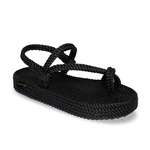 Bohonomad Hawaii Platform Rope Sandal - Black