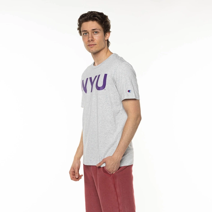 Champion Crewneck T-Shirt Grey NYU