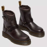 Dr. Martens botki biker Anistone Harness Crazy Horse ciemnobrązowe 41870200