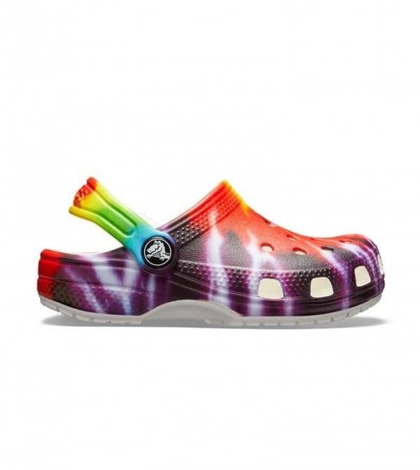 Crocs CLASSIC TIE DYE GRAPHIC CLOG KIDS MULTI